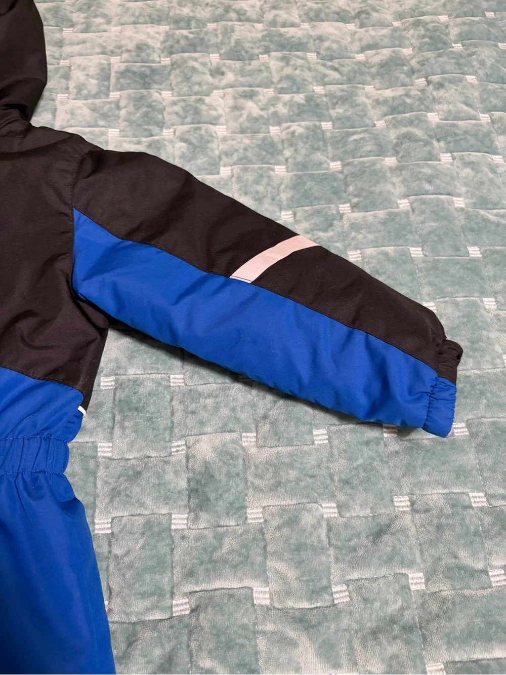 SwissTech Kids Insulated Snow Suit Blue Black Hooded Size 3T Winter Bib Overall
